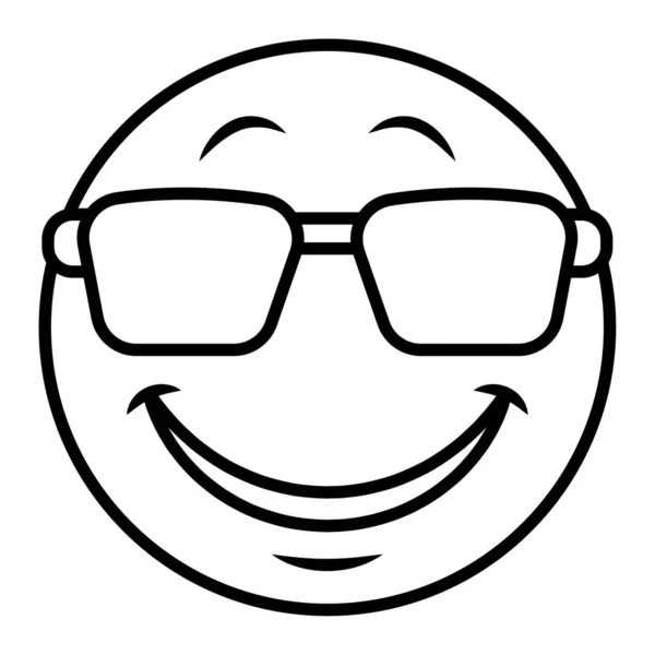 Ícone Esboço Para Emoji Face — Vetor de Stock