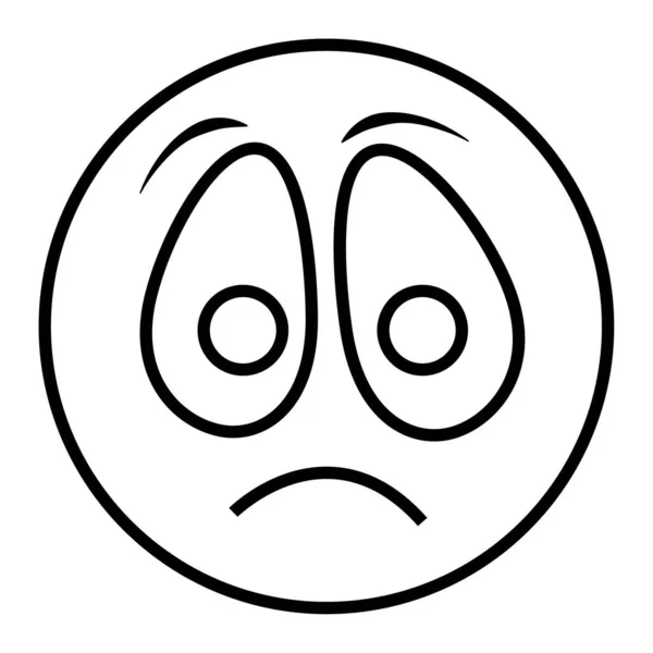 Umrisssymbol Für Emoji Gesicht — Stockvektor