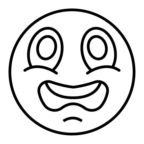 Outline Icon Emoji Face — Stock Vector