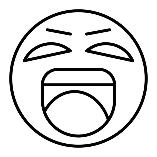 Ícone Esboço Para Emoji Face —  Vetores de Stock