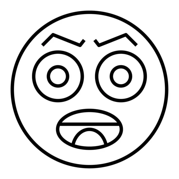 Outline Icon Emoji Face — Stock Vector