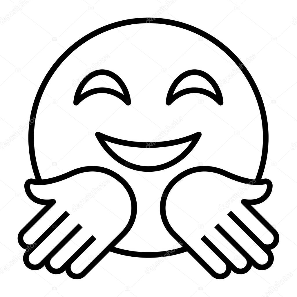 Outline icon for emoji face.