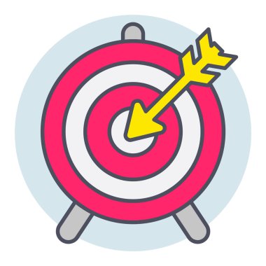 Hedef için doldurulmuş renk özet simgesi.