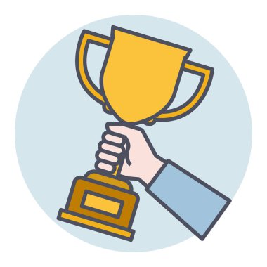 Ödül için doldurulmuş renk taslak simgesi.