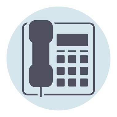 Telefon için kabartma simgesi.