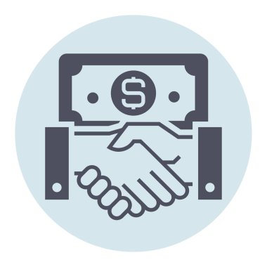 Anlaşma için kabartma simgesi.