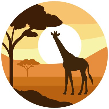 Manzara yaban hayatı doğa güzel bir illüstrasyon.