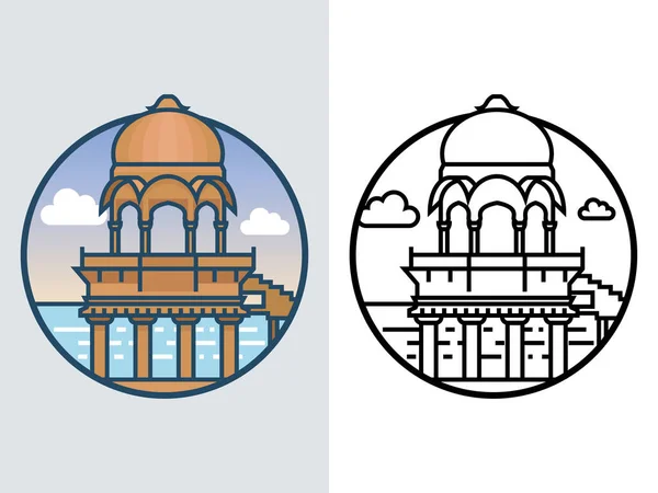 World Famous Building India — Stock Vector