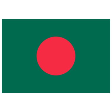 Bangladeş 'in Ulusal Bayrağı - Düz Renk Simgesi.