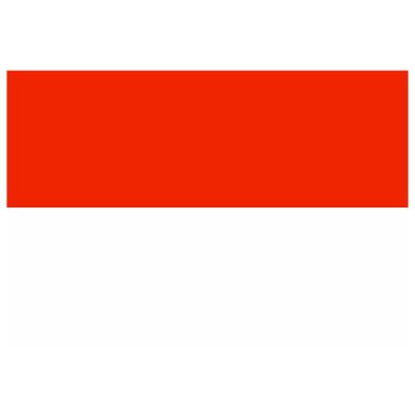 Endonezya 'nın Ulusal Bayrağı - Düz Renk Simgesi.