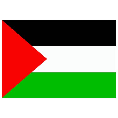 Filistin 'in Ulusal Bayrağı - Düz Renk Simgesi.