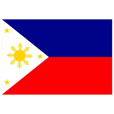 Filipinler 'in Ulusal Bayrağı - Düz Renk Simgesi.