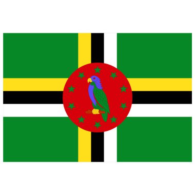 Dominica 'nın Ulusal Bayrağı - Düz Renk simgesi.