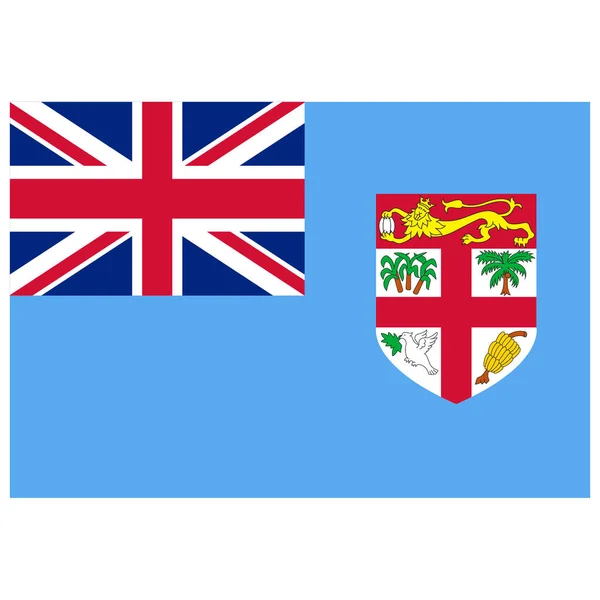 Εθνική Σημαία Φίτζι Επίπεδη Έγχρωμη Εικόνα — Διανυσματικό Αρχείο