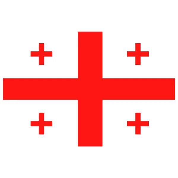 格鲁吉亚国旗 平面彩色图标 — 图库矢量图片