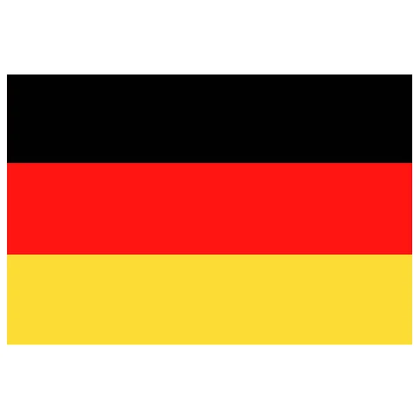 Bandeira Nacional Alemanha Ícone Cor Plana — Vetor de Stock