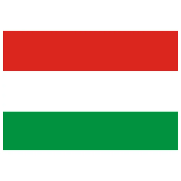 Bandeira Nacional Hungria Ícone Cor Plana —  Vetores de Stock