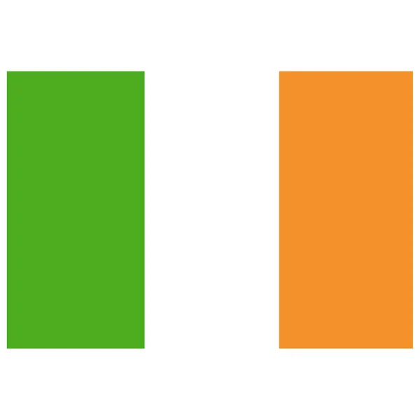 Государственный Флаг Ирландии Иконка Плоского Цвета — стоковый вектор