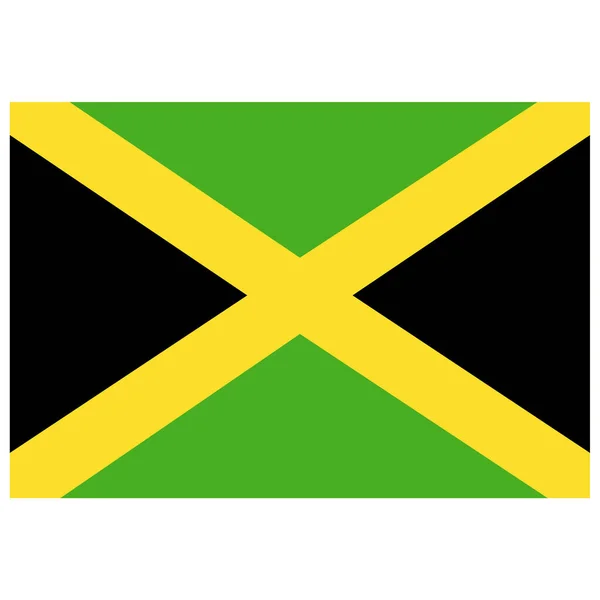 Bandera Nacional Jamaican Icono Color Plano — Archivo Imágenes Vectoriales