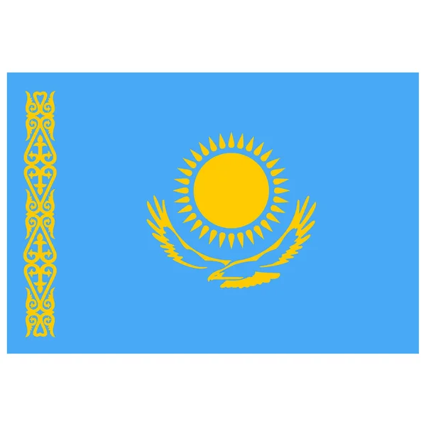 Kazakistan Ulusal Bayrağı Düz Renk Simgesi — Stok Vektör