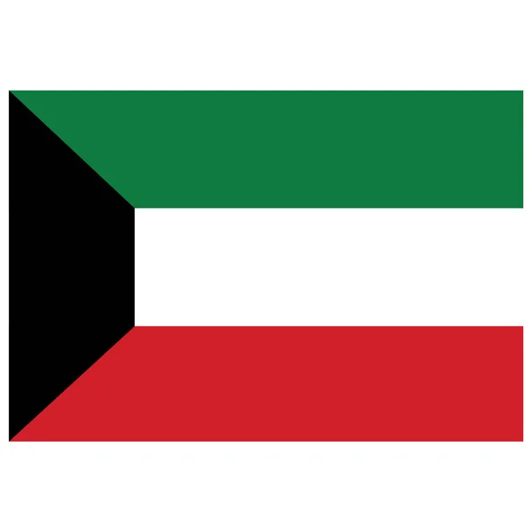 National Flag Kuwait Flat Color Icon — стоковий вектор