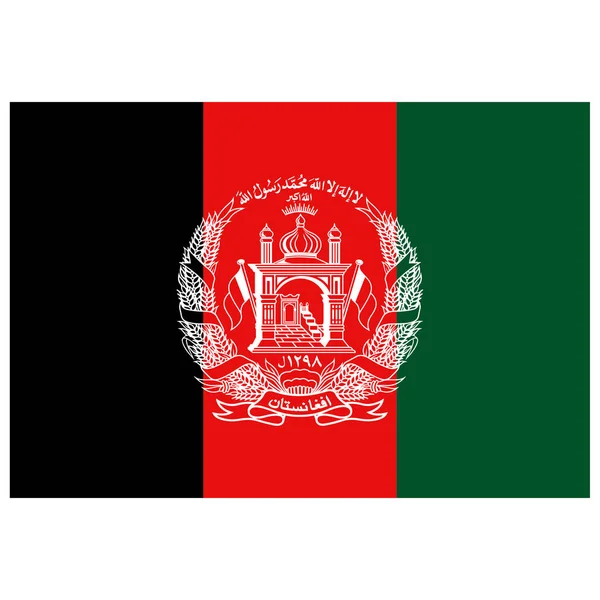 Bendera Nasional Afganistan Ikon Warna Datar - Stok Vektor