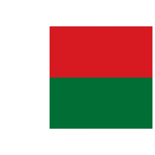 Nemzeti Zászló Madagaszkár Lapos Szín Ikon — Stock Vector