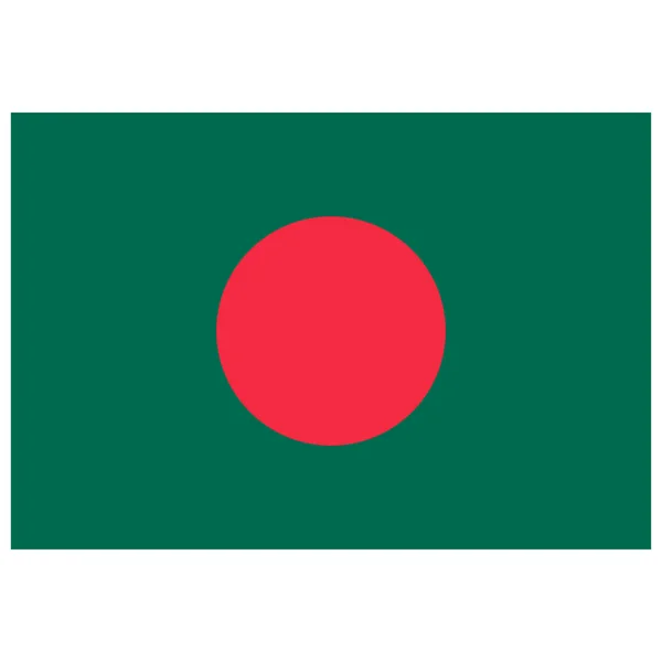 Drapeau National Bangladesh Icône Couleur Plate — Image vectorielle