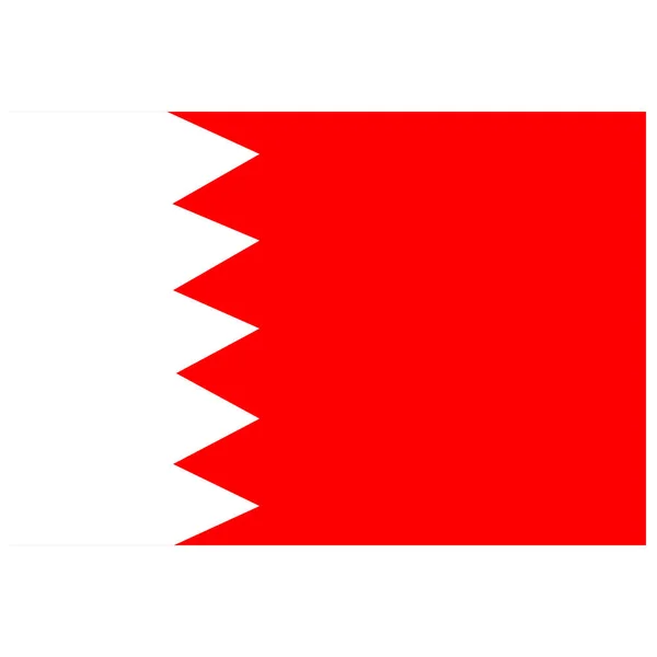 Bandiera Nazionale Del Bahrain Icona Colori Piatti — Vettoriale Stock