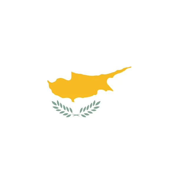 Σημαία Κύπρου Επίπεδη Έγχρωμη Εικόνα — Διανυσματικό Αρχείο