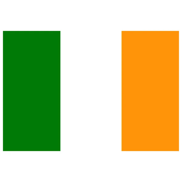 Flaga Narodowa Irlandii Ikona Koloru Płaskiego — Wektor stockowy