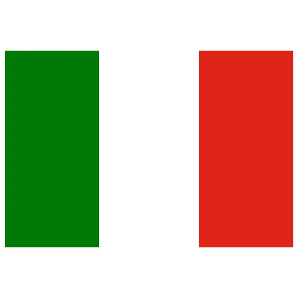 Drapeau National Italie Icône Couleur Plate — Image vectorielle