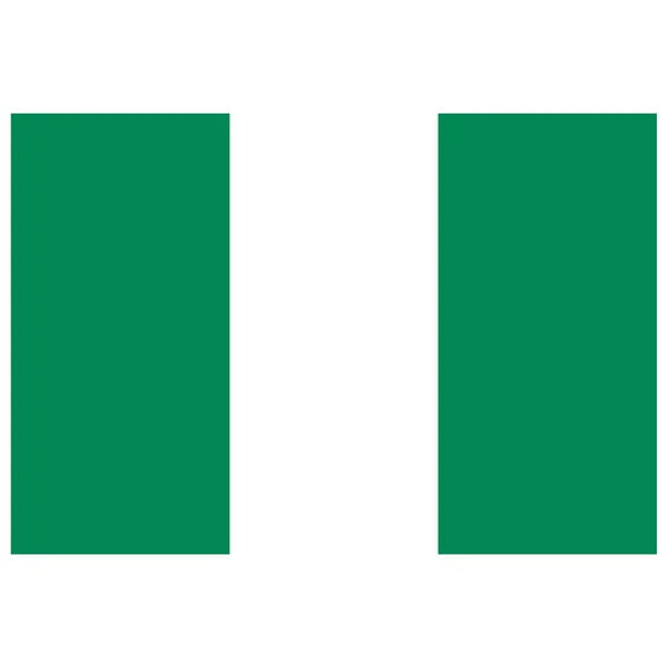 Nemzeti Zászló Nigéria Lapos Színű Ikon — Stock Vector