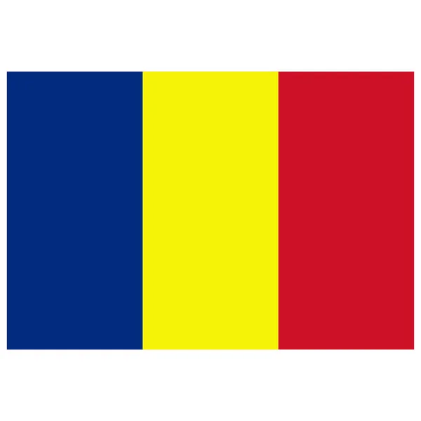 Εθνική Σημαία Της Ρουμανίας Flat Color Icon — Διανυσματικό Αρχείο