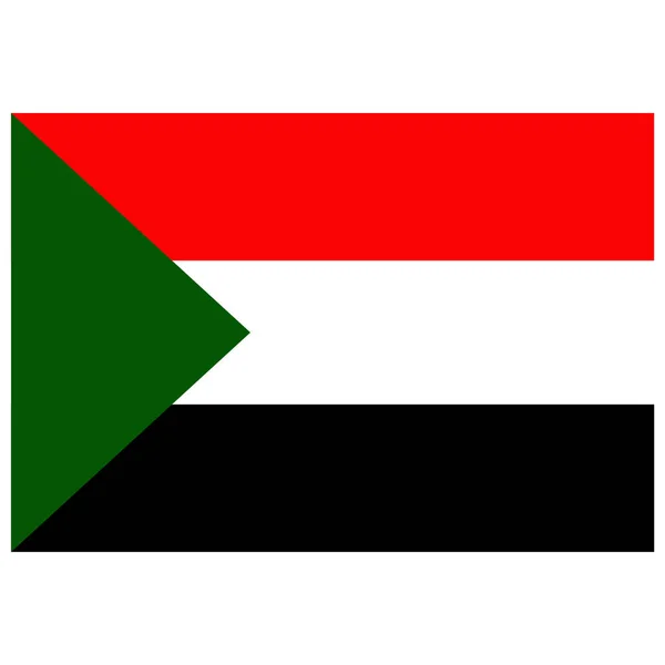 National Flag Sudan Flat Color Icon — 스톡 벡터