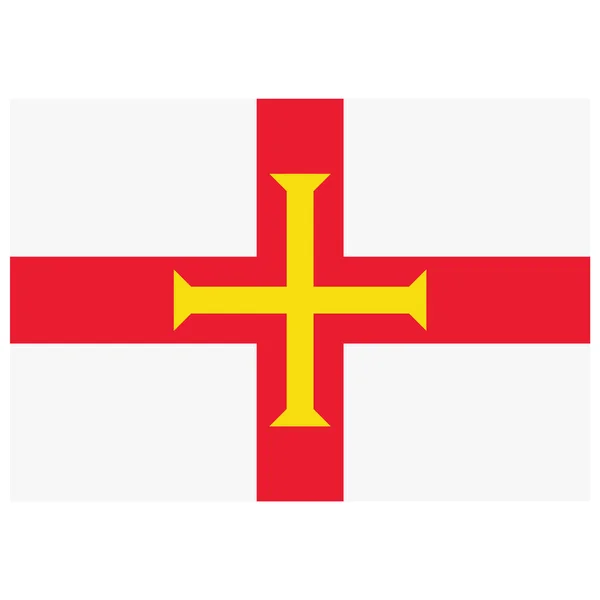 Nationalflagge Von Guernsey Flachfarbiges Symbol — Stockvektor