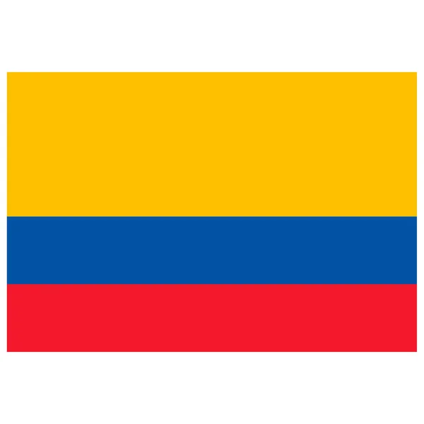 Bandera Nacional Colombia Icono Color Plano — Archivo Imágenes Vectoriales