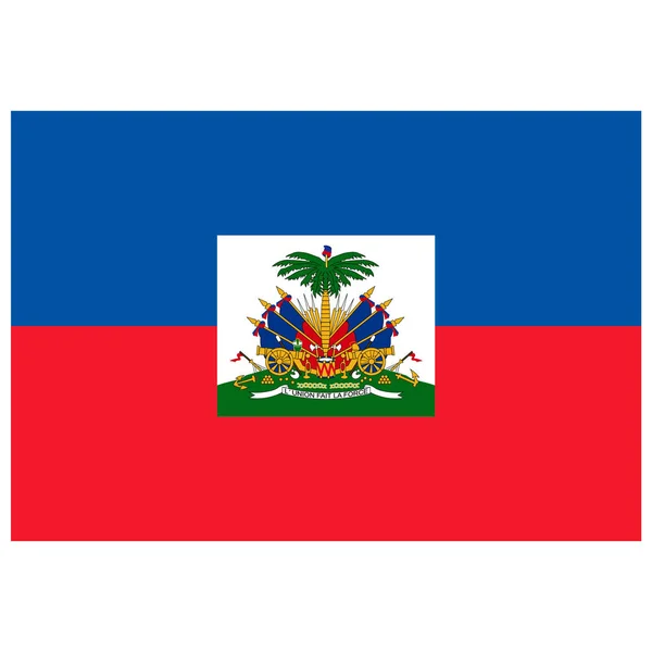 Bandeira Nacional Haiti Ícone Cor Plana — Vetor de Stock