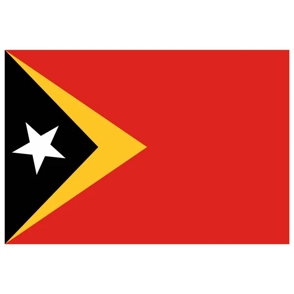 Bandeira Nacional Timor Leste Ícone Cor Plana — Vetor de Stock