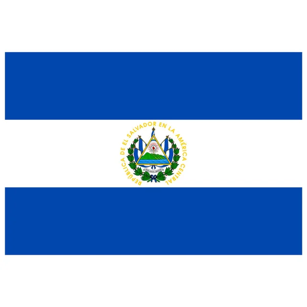 Bandera Nacional Salvador Icono Color Plano — Archivo Imágenes Vectoriales