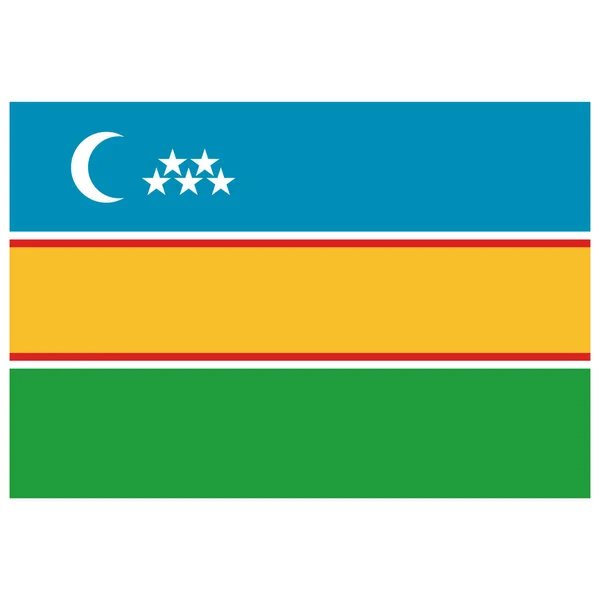 Nationale Vlag Van Karakalpakstan Vlakke Kleur Icoon — Stockvector