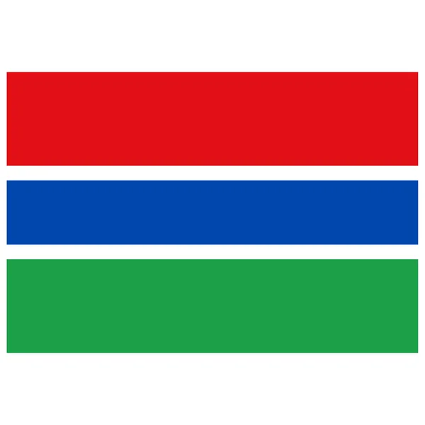 Bandeira Nacional Gâmbia Ícone Cor Plana —  Vetores de Stock