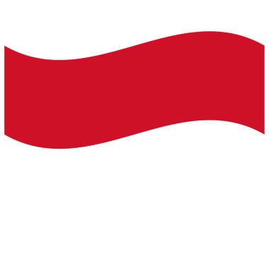 Endonezya 'nın Ulusal Bayrağı - Düz Renk Simgesi.