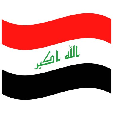 Irak Ulusal Bayrağı - Düz renk simgesi.