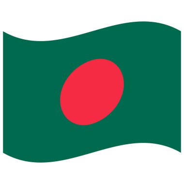 Bangladeş 'in Ulusal Bayrağı - Düz Renk Simgesi.