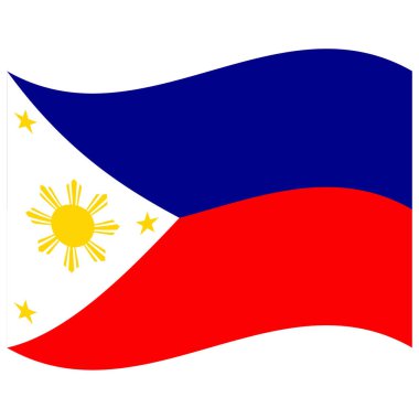 Filipinler 'in Ulusal Bayrağı - Düz Renk Simgesi.