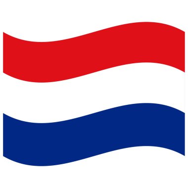Hollanda Ulusal Bayrağı - Düz renk simgesi.