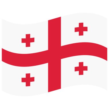 Gürcistan Ulusal Bayrağı - Düz renk simgesi.