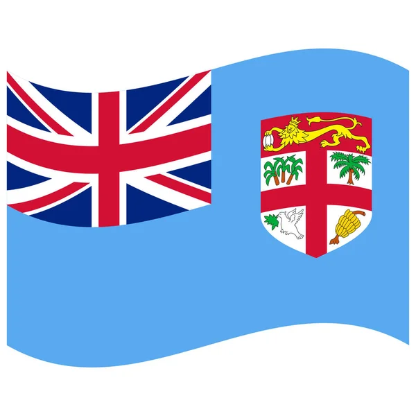 Bandeira Nacional Fiji Ícone Cor Plana — Vetor de Stock