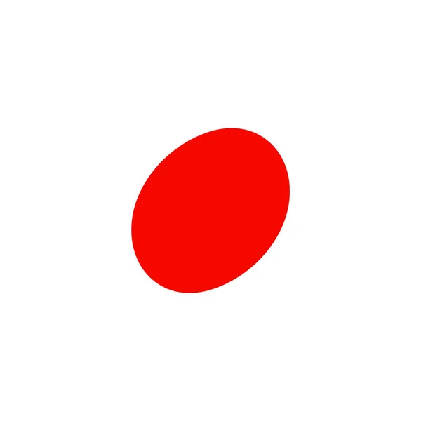 Bandera Nacional Japón Icono Color Plano — Archivo Imágenes Vectoriales